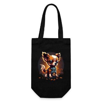 Chihuahua | Gaming Gamer Funny Comic Videogame - Gift Bag for Bottles - black - Front