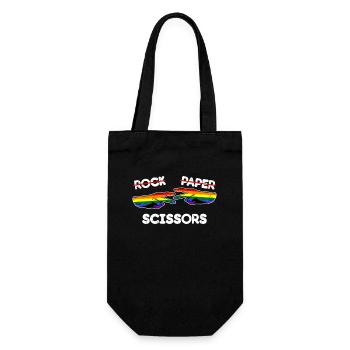 Rock Paper Scissors Funny Lesbian Pride LGBT Fun - Sac à bouteille - noir - Devant