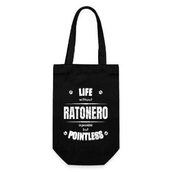 Life is possible but pointless - Ratonero - Geschenkbeutel für Flaschen - Schwarz - Vorne