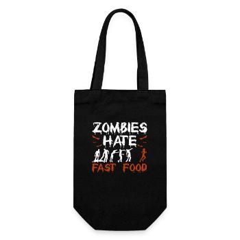 Les zombies détestent la restauration rapide drôle des coureurs d’Halloween - Sac à bouteille - noir - Devant