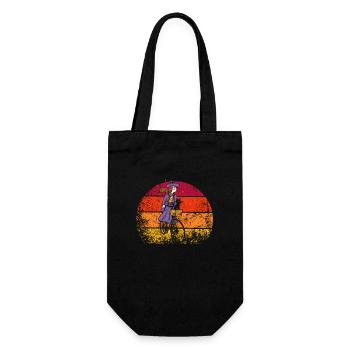 Bicycle Riding Witch Funny Cycling Lover - Gift Bag for Bottles - black - Front