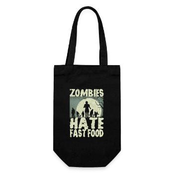 Les zombies détestent la restauration rapide drôle des coureurs d’Halloween - Sac à bouteille - noir - Devant
