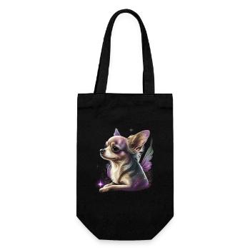Chihuahua Puppy | Pretty Pink Dog Girly Mom Women - Gift Bag for Bottles - black - Front