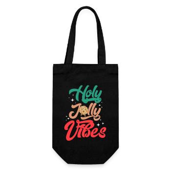 Heilige Jolly Vibes - Geschenkbeutel für Flaschen - Schwarz - Vorne