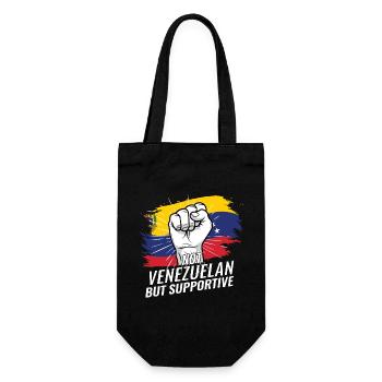 Pas vénézuélien mais favorable au drapeau vénézuélien - Sac à bouteille - noir - Devant