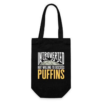 puffin puffin auke birds Lunde - Gift Bag for Bottles - black - Front