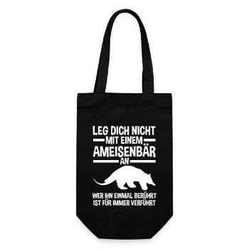 Ameisenbär - Geschenkbeutel für Flaschen - Schwarz - Vorne