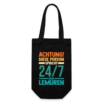 Lemur - Geschenkbeutel für Flaschen - Schwarz - Vorne
