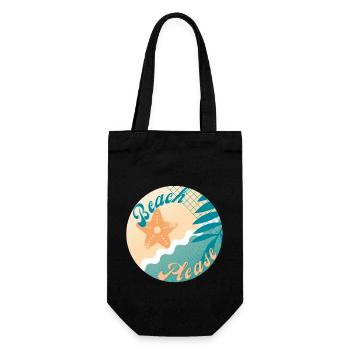 Beach please - Gift Bag for Bottles - black - Front