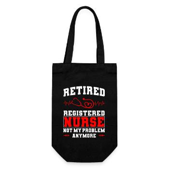 Retired Nurse Gift - Gift Bag for Bottles - black - Front