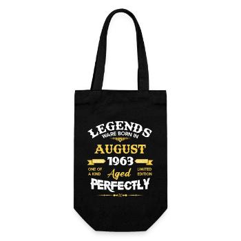 Vintage Aged To Perfection August 1963 - Gift Bag for Bottles - black - Front