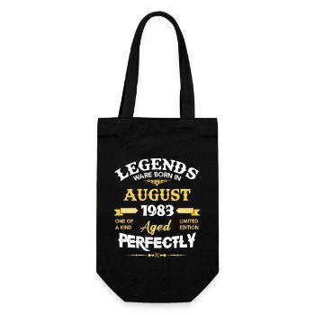 Vintage Aged To Perfection August 1983 - Geschenkbeutel für Flaschen - Schwarz - Vorne