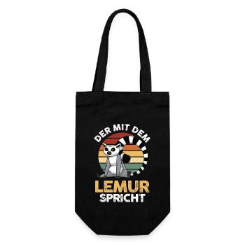 Lemur - Geschenkbeutel für Flaschen - Schwarz - Vorne