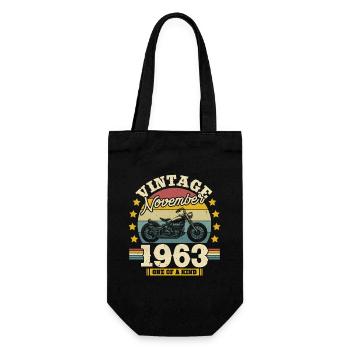 Vintage Novembre 1963 - 60 ans - Unique - Sac à bouteille - noir - Devant