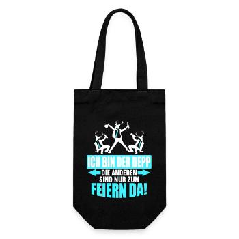 Junggesellenabschied Poltern Polterabend JGA - Geschenkbeutel für Flaschen - Schwarz - Vorne