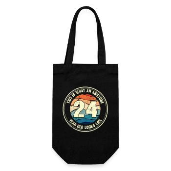 24e anniversaire pour que vous voyiez avec 24 cadeaux rétro - Sac à bouteille - noir - Devant