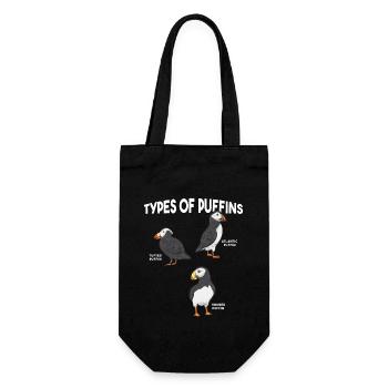 puffin puffin auke birds Lunde - Gift Bag for Bottles - black - Front
