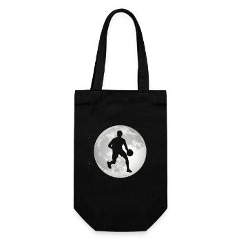 Full Moon - Basketball Playing Man - - Gift Bag for Bottles - black - Front