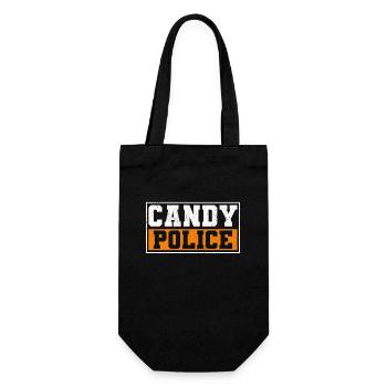 Candy Policeman Funny Halloween Candy - Gift Bag for Bottles - black - Front