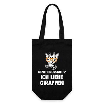 Giraffe Giraffen - Geschenkbeutel für Flaschen - Schwarz - Vorne