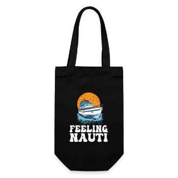 Feeling Nauti Motorboating Meme Pontoon Captain - Sac à bouteille - noir - Devant