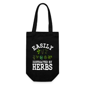 Funny Herb Lover Gift - Gift Bag for Bottles - black - Front