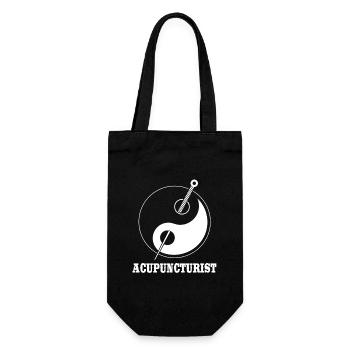Acupuncturist Yin Yang Acupuncture - Gift Bag for Bottles - black - Front