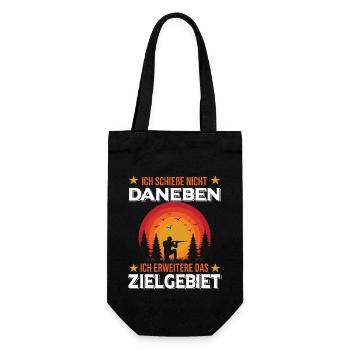 Jagdschütze Zielgebiet Erweiterung - Geschenkbeutel für Flaschen - Schwarz - Vorne
