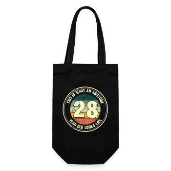 28ème anniversaire pour que vous voyiez avec 28 cadeaux rétro - Sac à bouteille - noir - Devant