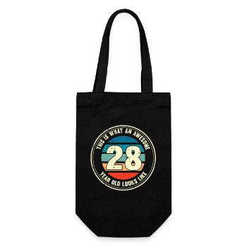 28ème anniversaire pour que vous voyiez avec 28 cadeaux rétro - Sac à bouteille - noir - Devant