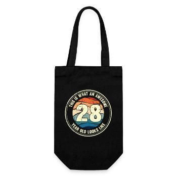 28ème anniversaire pour que vous voyiez avec 28 cadeaux rétro - Sac à bouteille - noir - Devant