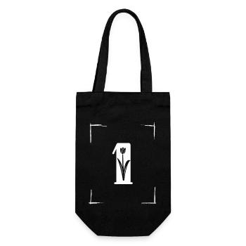 number 1 initial - Gift Bag for Bottles - black - Front