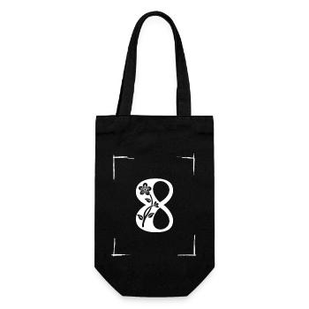 number 8 initial - Gift Bag for Bottles - black - Front