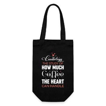 Cardiology Nurse Coffee Lover Saying - Gift Bag for Bottles - black - Front