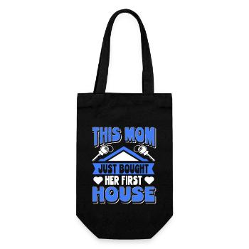 Homeowner Mama This Mom Bought Her First House - Gift Bag for Bottles - black - Front