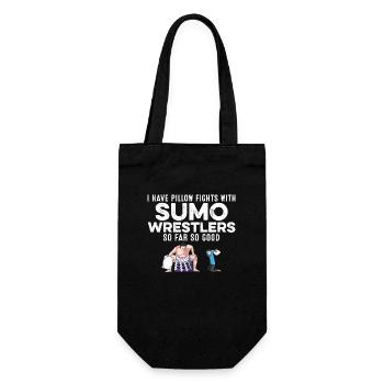 I Have Pillow Fights With Sumo Wrestlers Rapper - Gift Bag for Bottles - black - Front