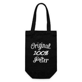 Original 100% Peter - Gift Bag for Bottles - black - Front