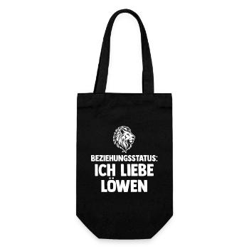 Löwe Löwen - Geschenkbeutel für Flaschen - Schwarz - Vorne