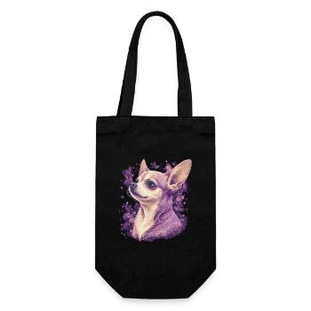 Chihuahua Puppy | Pretty Pink Dog Girly Mom Women - Gift Bag for Bottles - black - Front