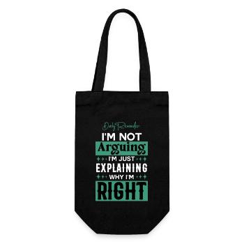 Juste expliquer pourquoi j’ai raison sarcasme - Sac à bouteille - noir - Devant
