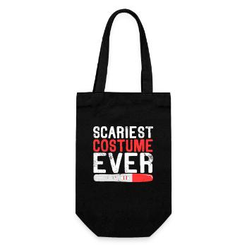 Scariest Costume Ever Funny Halloween - Gift Bag for Bottles - black - Front