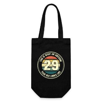 29e anniversaire pour que vous voyiez avec 29 cadeaux rétro - Sac à bouteille - noir - Devant
