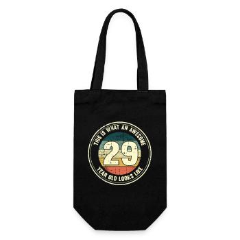 29e anniversaire pour que vous voyiez avec 29 cadeaux rétro - Sac à bouteille - noir - Devant