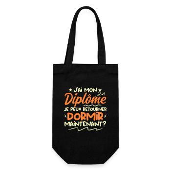 J'ai Mon Diplôme Je Peux Retourner Dormir ? - Sac à bouteille - noir - Devant