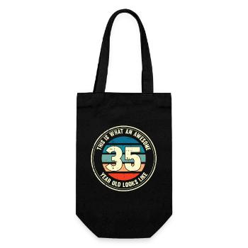 35e anniversaire pour que vous voyiez avec 35 cadeaux rétro - Sac à bouteille - noir - Devant