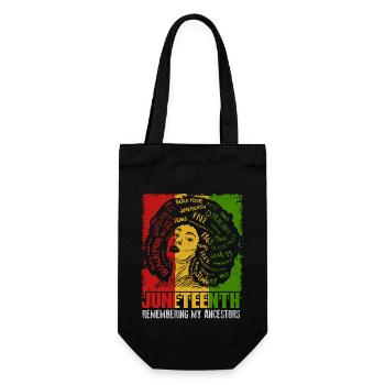 Juneteenth 1865 Remembering My Ancestors - Gift Bag for Bottles - black - Front