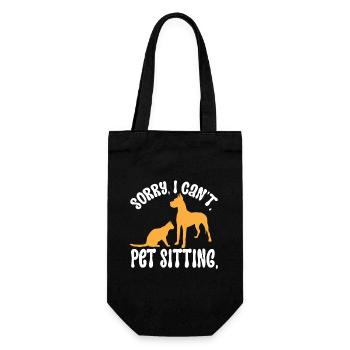Pet Sitting Cat Dog Pet Sitter - Sac à bouteille - noir - Devant
