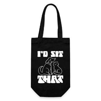 Pet Sitting Cat Dog Pet Sitter - Sac à bouteille - noir - Devant