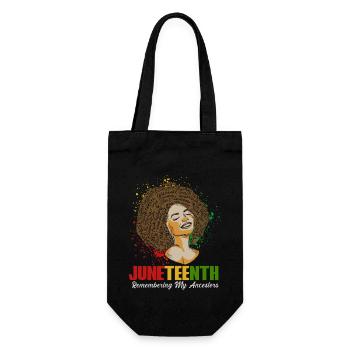 Juneteenth 1865 Remembering My Ancestors - Gift Bag for Bottles - black - Front