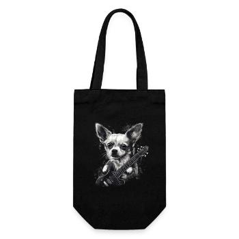 Chihuahua | Aloha Ukulélé Hawaï Guitare Chien - Sac à bouteille - noir - Devant